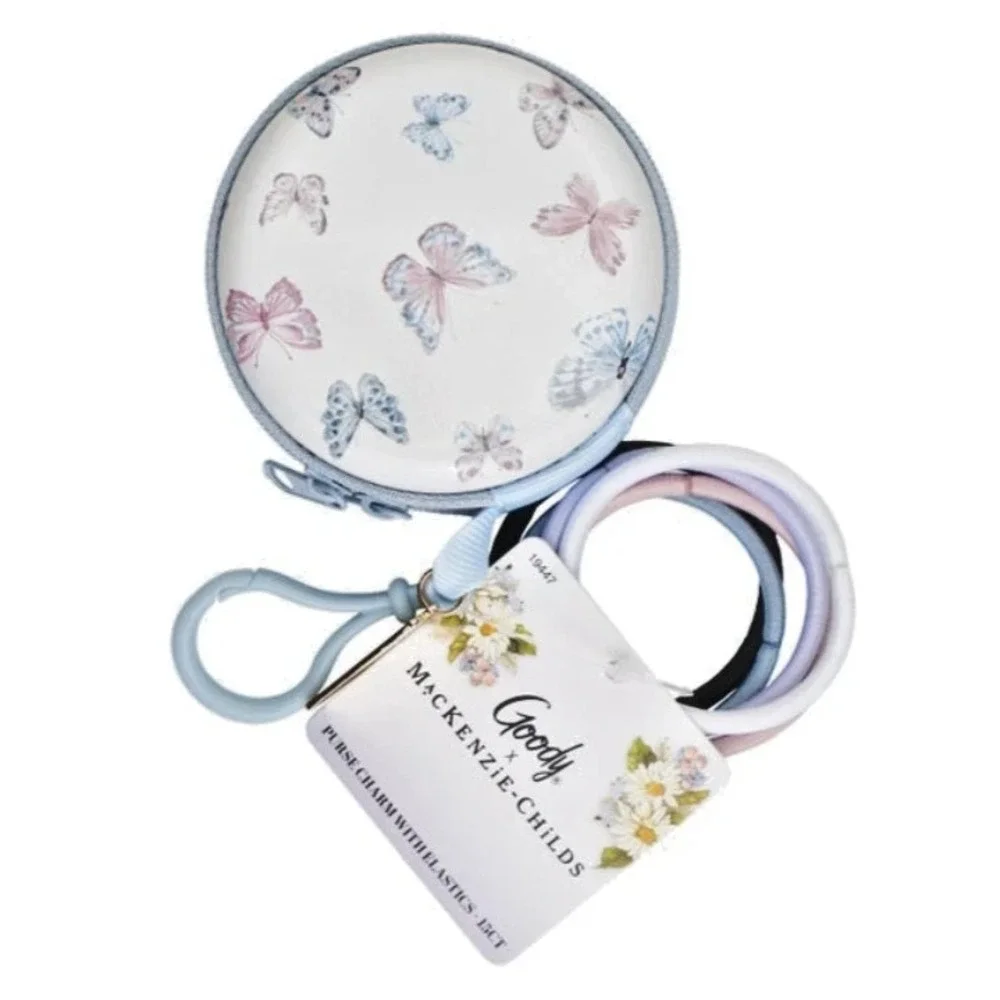 Wet Brush x MacKenzie Childs SET - OG Daisy Brush, Purse Charm, Mini Claw Clips